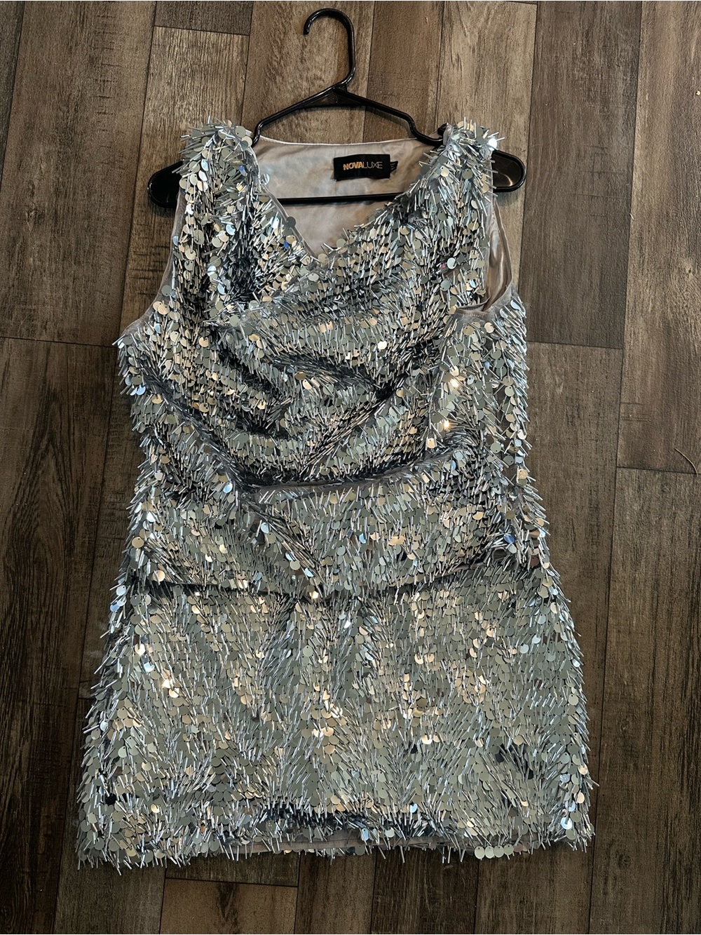 Nova Luxe Silver Sequin Two Piece Set